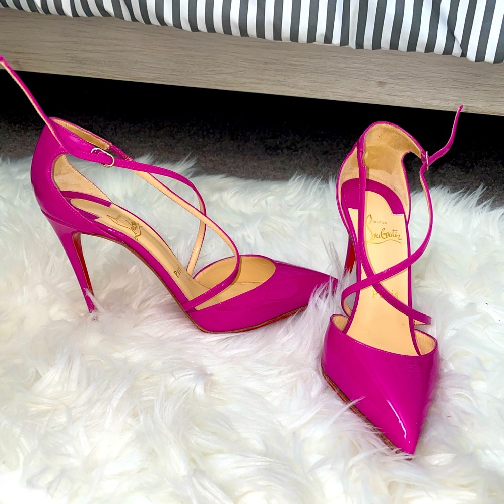 Christian Louboutin “Cross Blake” Indian Rose Pump